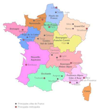 Крупные города франции на карте жк мохито